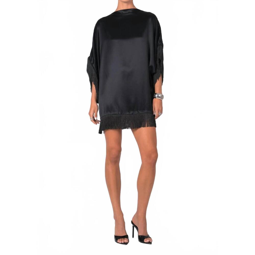 NEW NONCHALANT LABEL winona mini dress in black